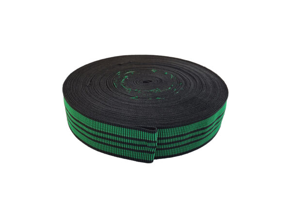 FITA ELÁSTICA PARA MÓVEL, VERDE E PRETO,  5 CM ROLO  23 M