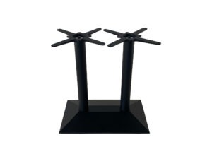 BASE METÁLICA PARA MESA COM DUPLO TUBO, FERRO, PRETO, BASE: 400*700MM ALTURA 720MM