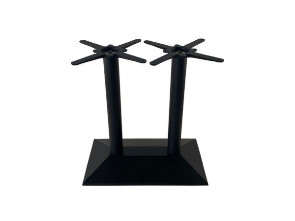 BASE METÁLICA PARA MESA COM DUPLO TUBO, FERRO, PRETO, BASE: 400*700MM ALTURA 720MM