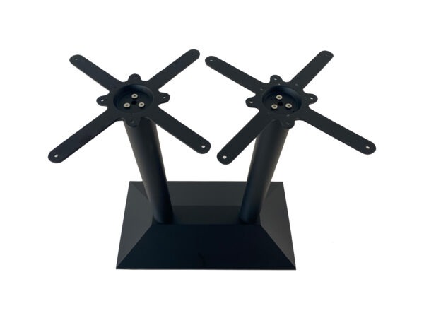 BASE METÁLICA PARA MESA COM DUPLO TUBO, FERRO, PRETO, BASE: 400*700MM ALTURA 720MM - Imagem 2