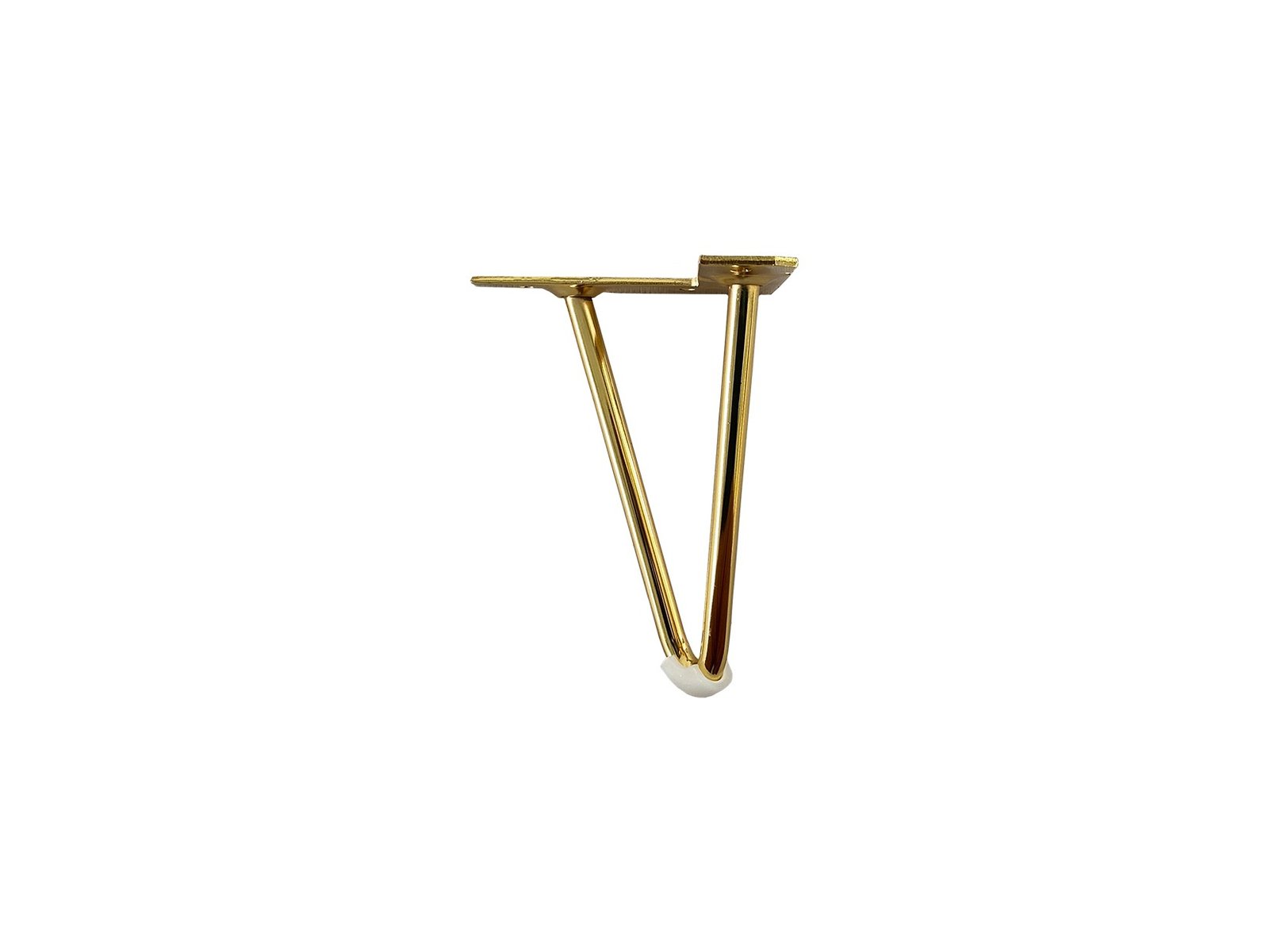 PÉ DE MÓVEL 15CM, AÇO, DOURADO