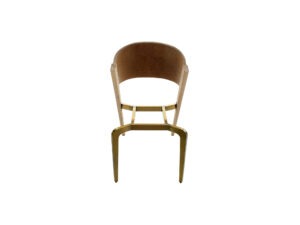 BASE DE CADEIRA COM CASCO, DOURADO ESCOVADO, AÇO INOXIDAVEL