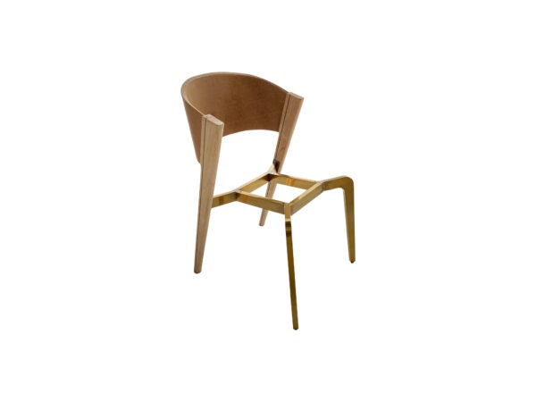 BASE DE CADEIRA COM CASCO, DOURADO ESCOVADO, AÇO INOXIDAVEL - Imagem 2