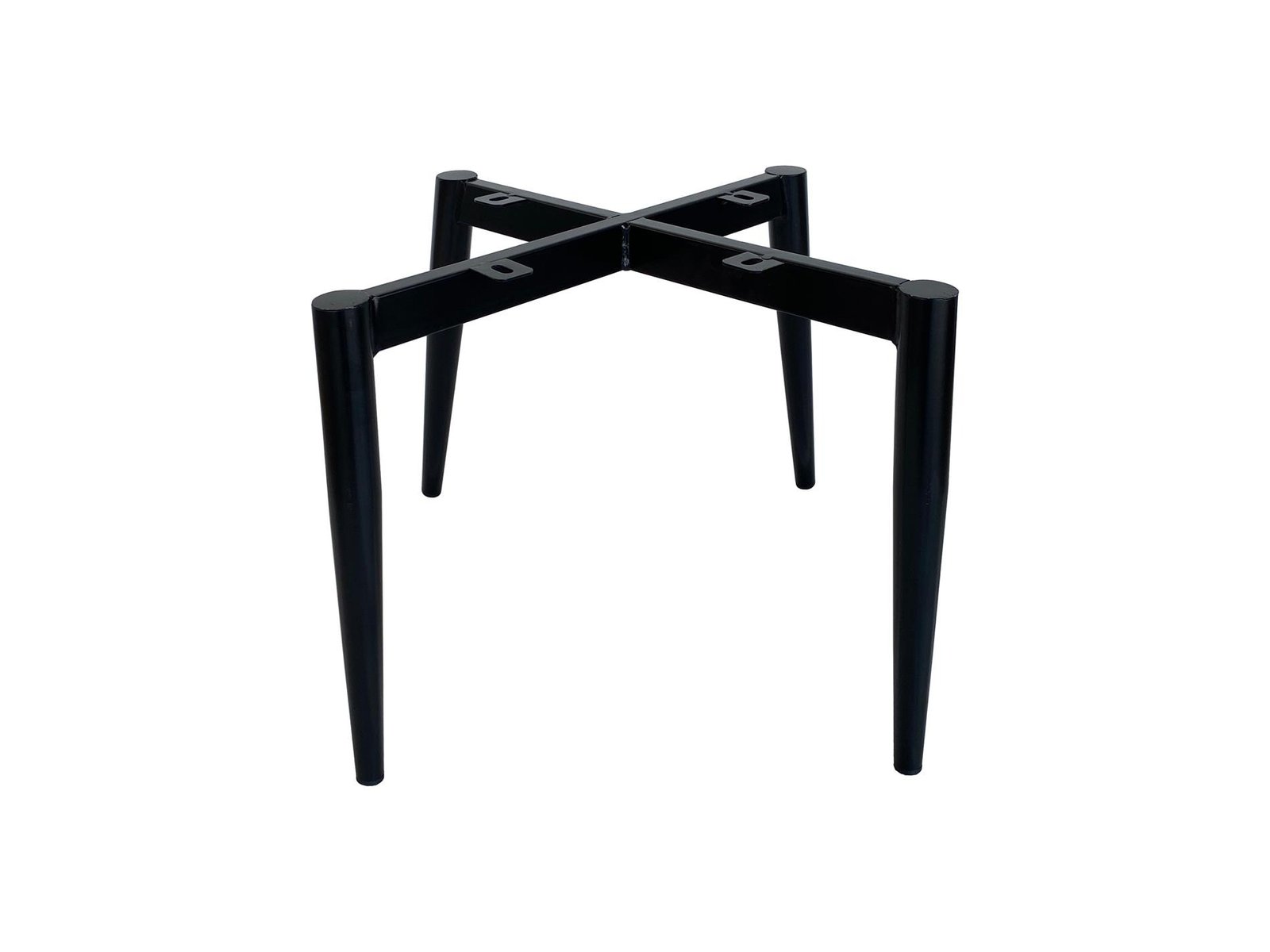 BASE METÁLICA DE CADEIRA EM FERRO, PRETO, H- 40CM, LARGURA TRASEIRA- 43CM, LARGURA FRENTE 34.5CM.