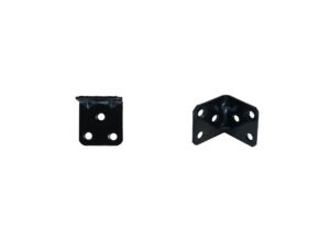 ESQUADRO ANGULAR, 6 FUROS, PRETO 30*30 MM