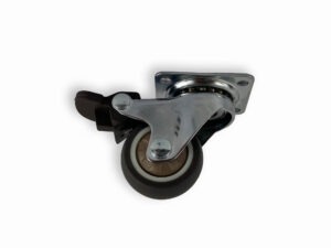 RODA GIRATÓRIA, COM BASE, COM TRAVÃO,  TPR, 5 CM