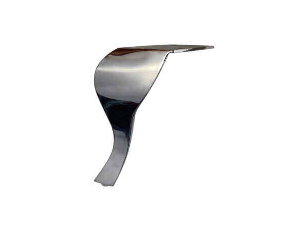 PÉ DE SOFÁ (FRENTE) AÇO INOXIDÁVEL, 16,5CM H