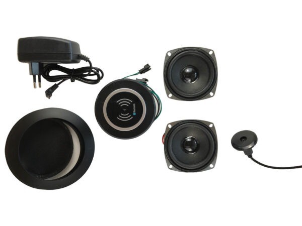 CONJUNTO COLUNA BLUETOOTH COM CARREGADOR WIRELESS.