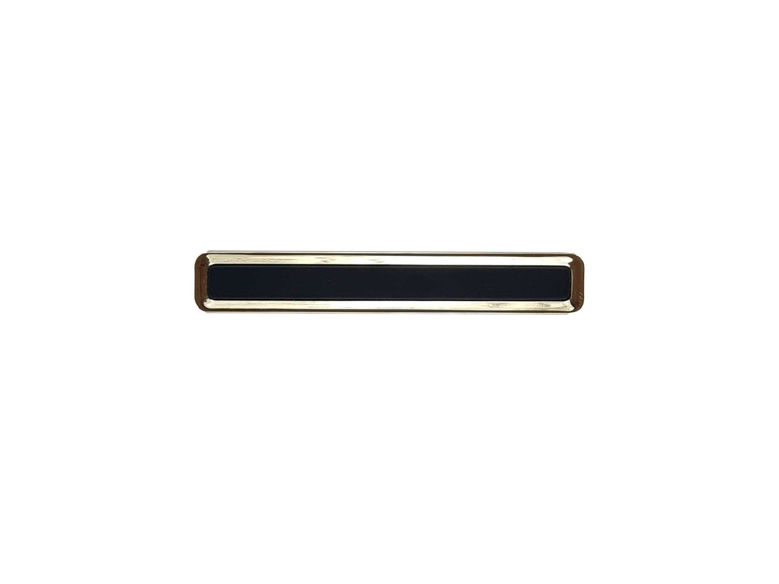 PUXADOR, PRETO COM BORDE DOURADO